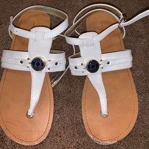 tommy hilifiger white cute sandals